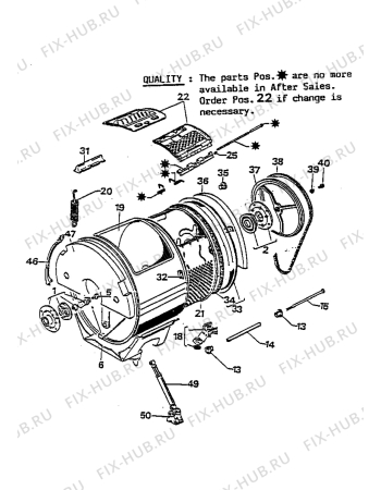 Взрыв-схема стиральной машины Electrolux WH1085TL - Схема узла Tub and drum